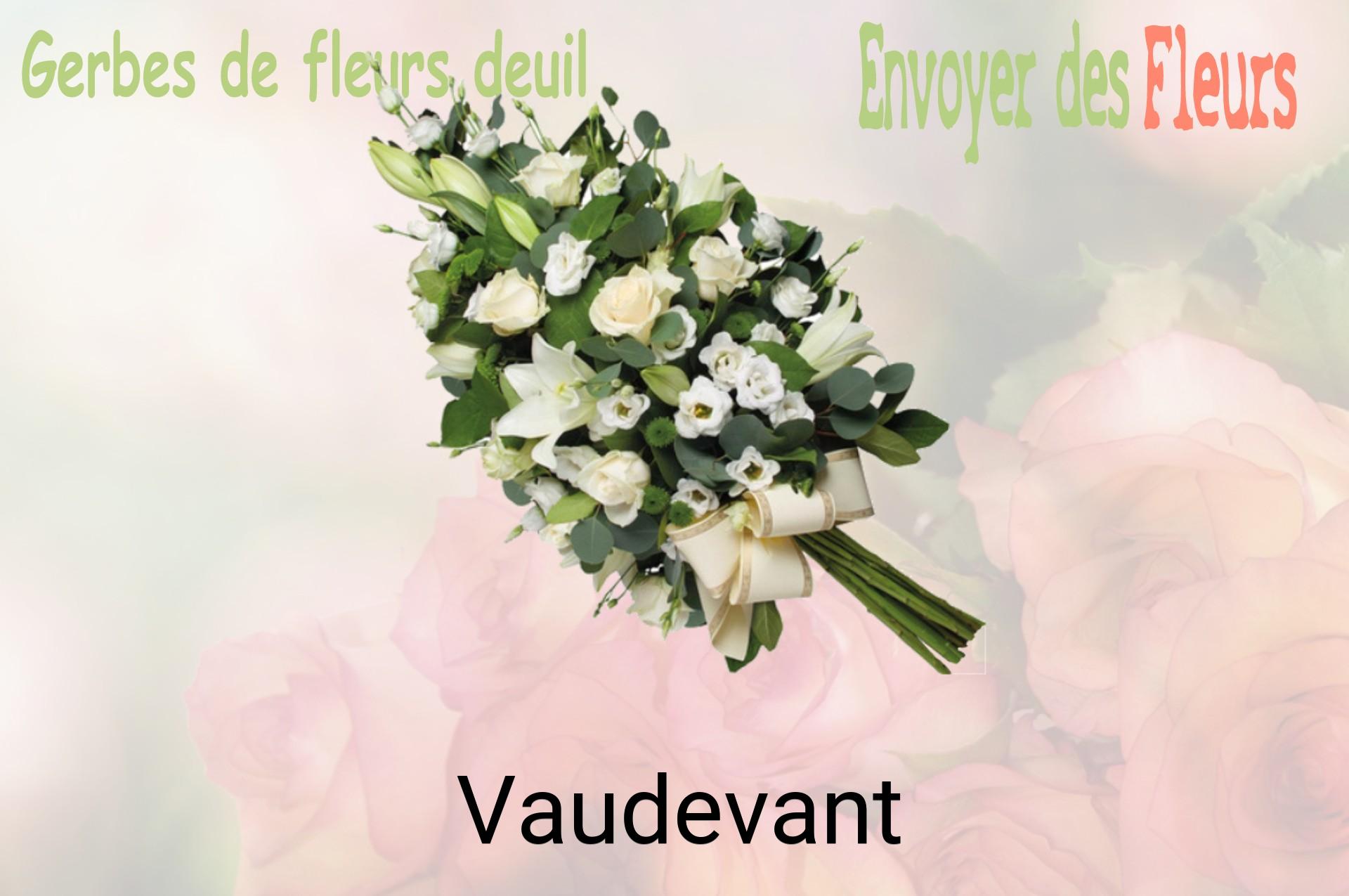Gerbe de fleurs de deuil livrée à Vaudevant